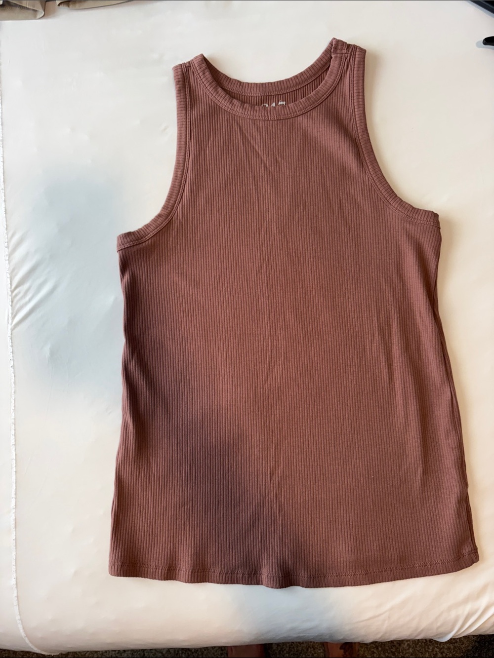Ribbed Tank Top - Dusty brown
